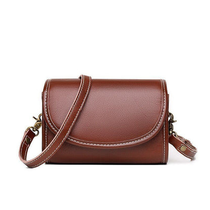 Vintage Sling Purse Genuine Leather Handbag Shoulder Messenger Bags 14*18*9 CM