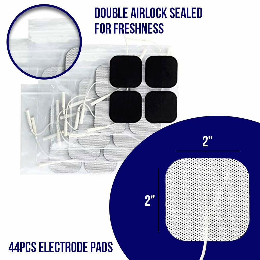 40 TENS Electrode Pads EMS Replacement Unit 7000 3000 2x2 Muscle Stimulator BULK