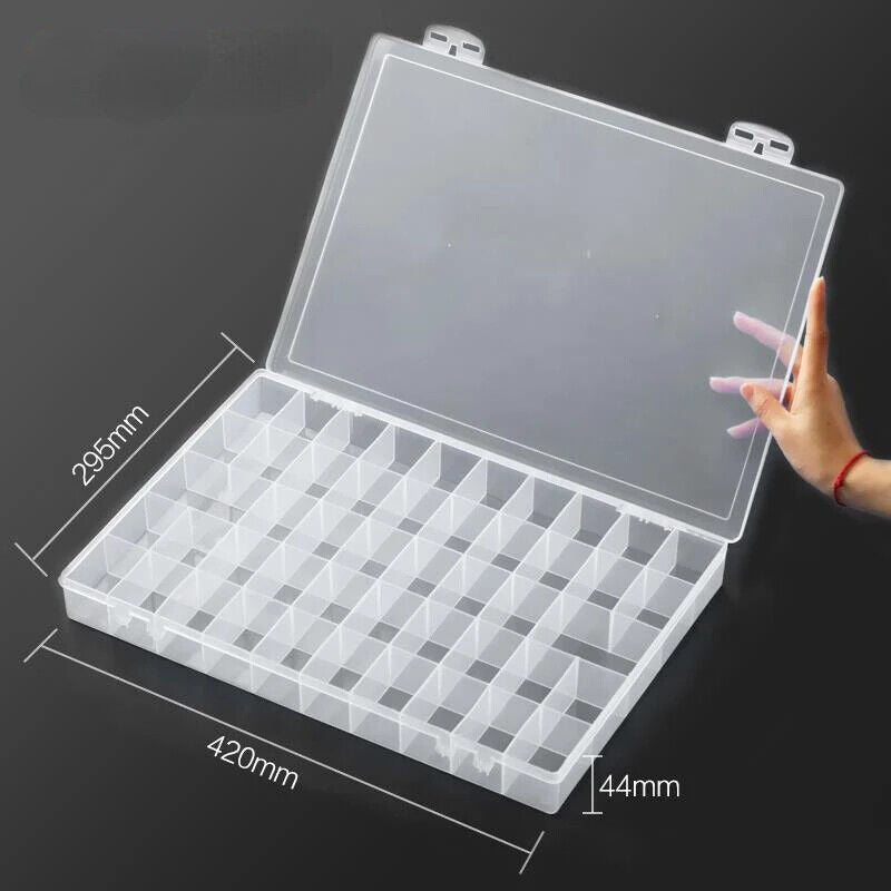 Empty Watercolor Box 24 36 48 Grids Plastic Large Capacity Travel Paint Palettes