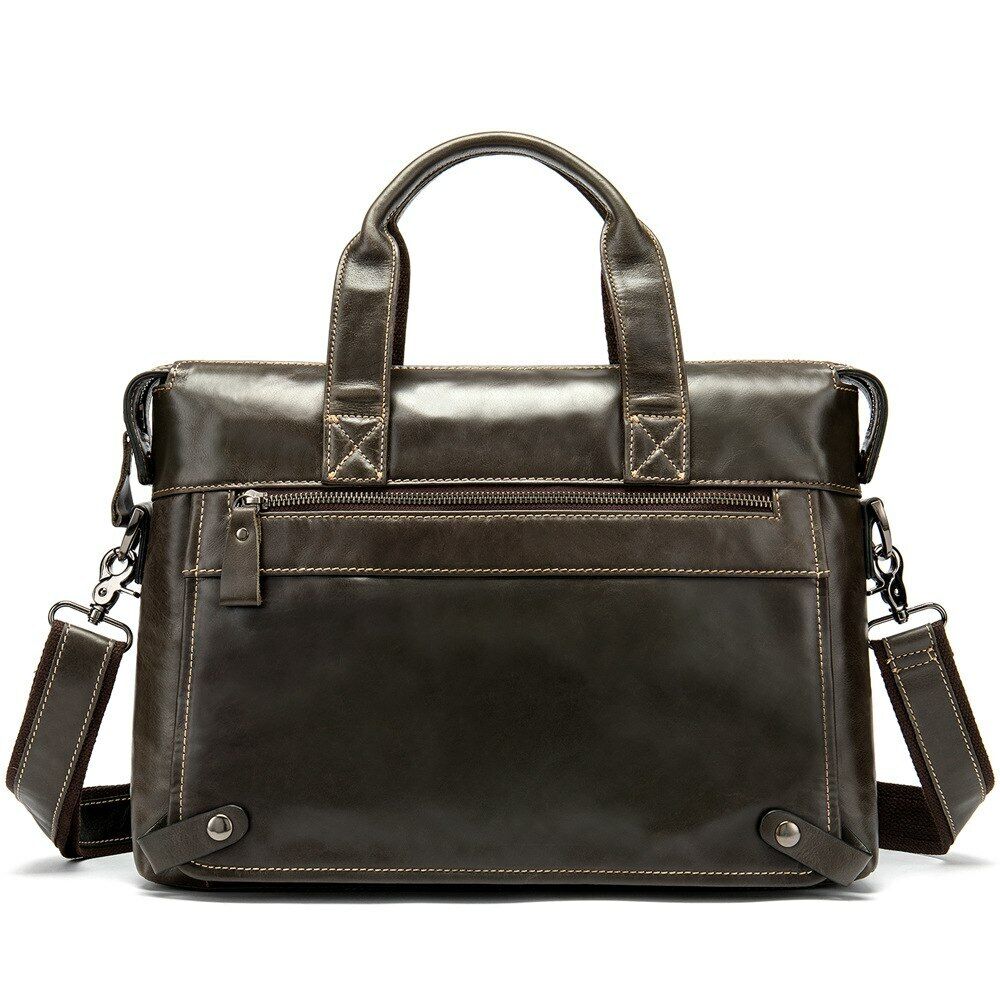 Shoulder Bag Messenger Crossbody Bags Men's PU Leather Handbag Briefcase Laptop