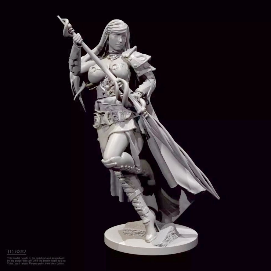 1/24 resin figure model Fantasy Goddess Warrior 3D print unassembled unpainted