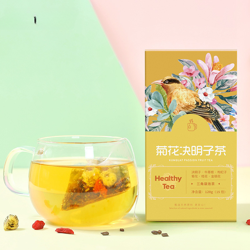 Herbal Tea Bag Chrysanthemum Cassia Seed Burdock Honeysuckle Natural Blend
