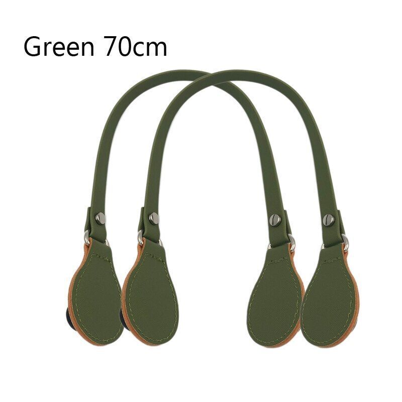 Flat Handles Faux Leather Handle Removable Flowers Canvas Handbags Accessories