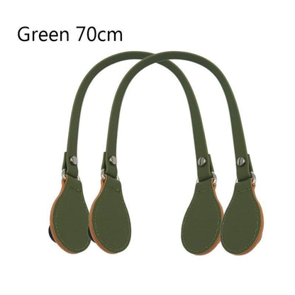 Flat Handles Faux Leather Handle Removable Flowers Canvas Handbags Accessories