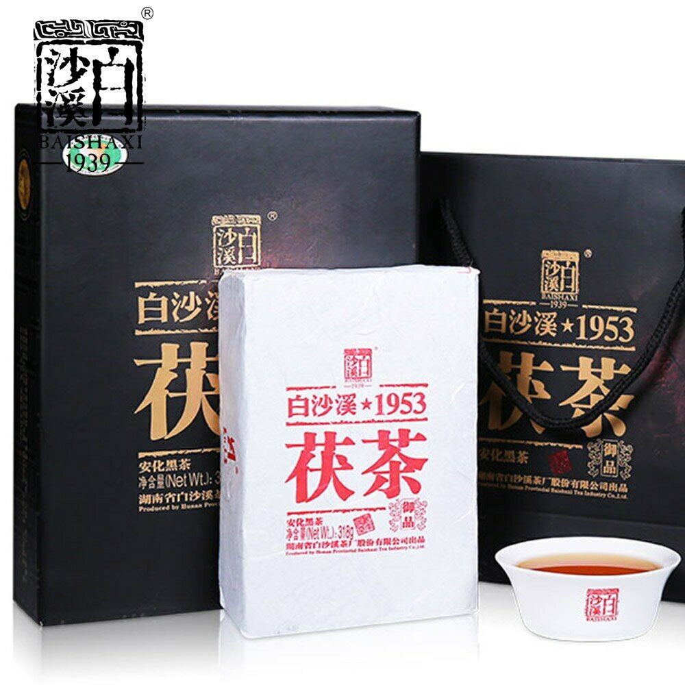 Anhua Baishaxi 2018/2019 Yupin Fucha Classic 1953 Dark Tea Brick Tea 318g
