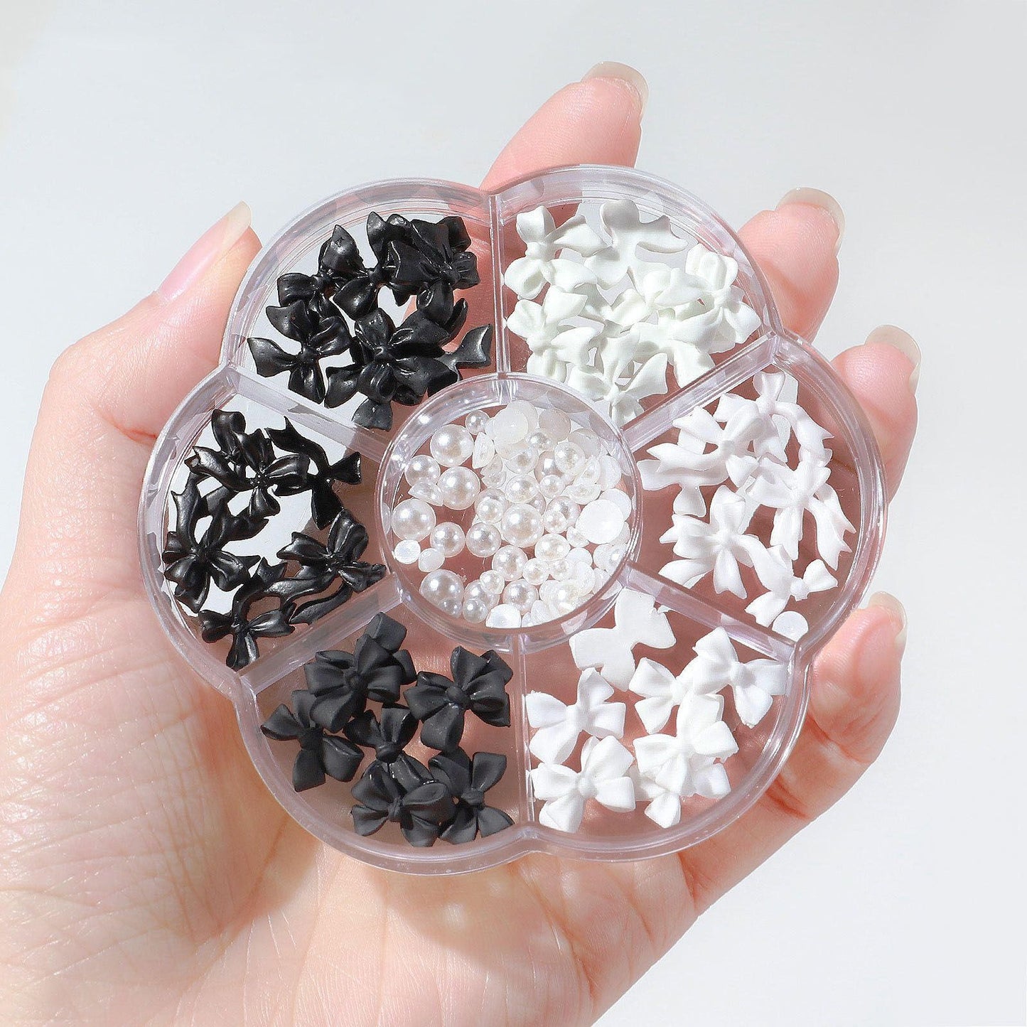 Nail Art Decor 7Grid Mixed-Styles Butterfly Bear Rhinestones 3D Glitter Crystals
