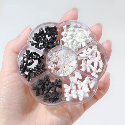 Nail Art Decor 7Grid Mixed-Styles Butterfly Bear Rhinestones 3D Glitter Crystals