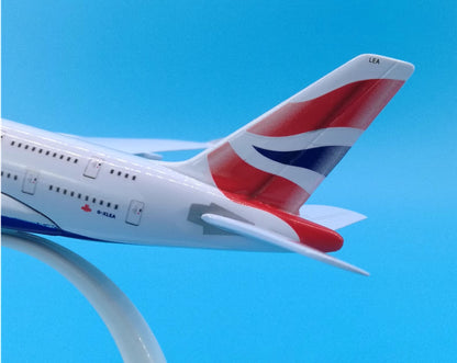 20CM BRITISH AIRWAYS AIRBUS A380 Passenger Aircraft Diecast Airplane Plane Model