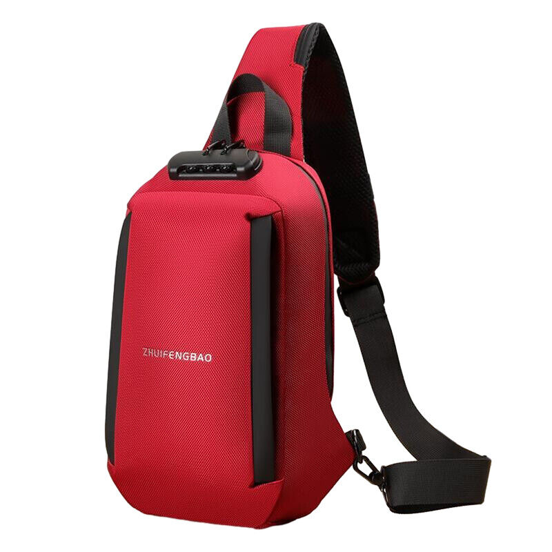 Waterproof Chest Bag Men Anti-theft USB Charging Crossbody Shoulder Bags Travel
