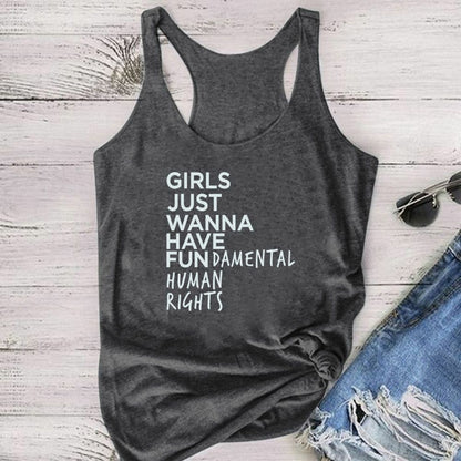 Woman T Shirt Fundamental Right Letter Print Short Sleeve Tops Tee Casual Cotton