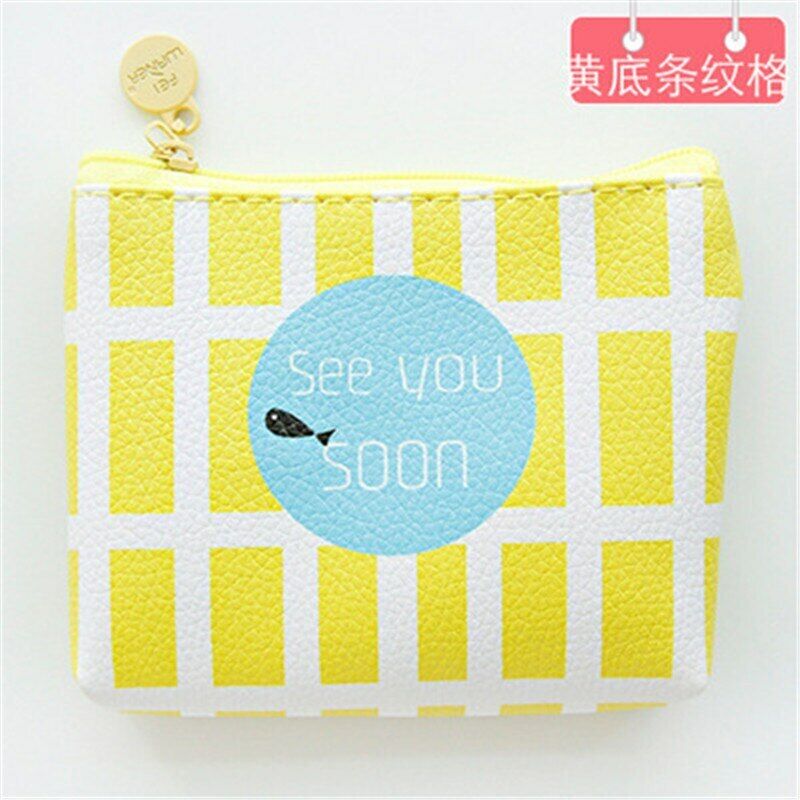 Lady Cash Bag Money Card Coin Purses Wallet Clamps Mini Handbag Girls PU Leather