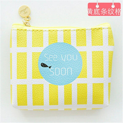 Lady Cash Bag Money Card Coin Purses Wallet Clamps Mini Handbag Girls PU Leather