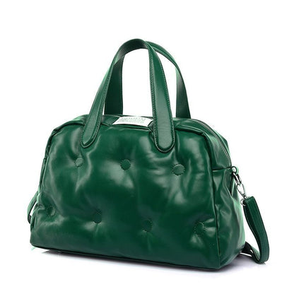 Retro Women's Shoulder Padded Bag Luxury Handbags Shopper Square Bags Polyester