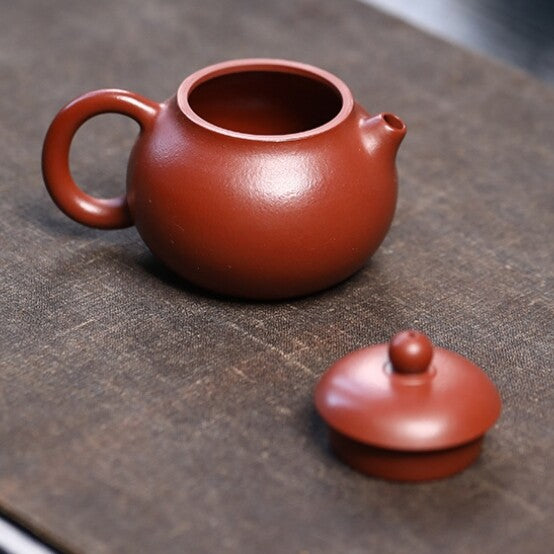 Real Yixing Zisha Zhu Clay Tea Pot Full Handmade Wendan Pot Marked 90ml Small