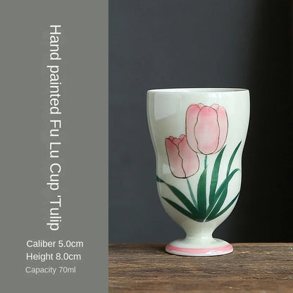 Hand Painted Porcelain Master Cup Single Cup Antique Fragrance Tea Cup Ceramic