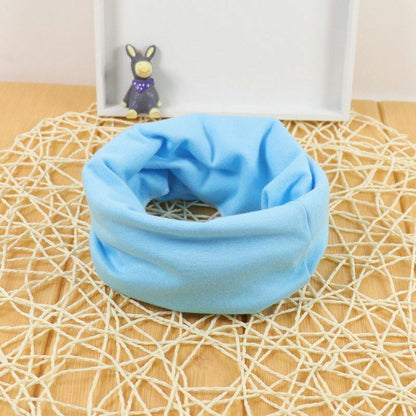 Hats Scarf Solid Knitted Cotton Baby Children Warm Earmuffs Colorful Crown Caps