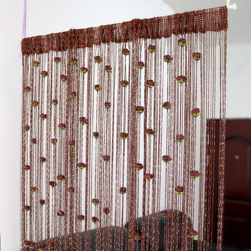 Door String Curtain French Window Thread Rope Left And Right Biparting 200x100cm