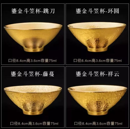 Gilded Fortune Cup Teacup Douli Cup Teacup Gongfu Teacup