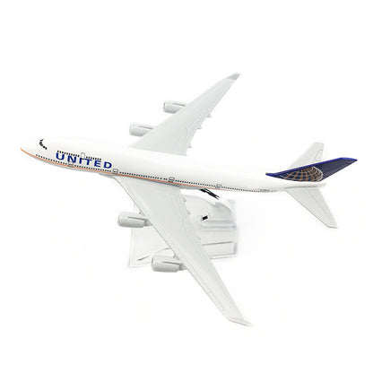 1:400 16cm United Airlines B747 Model Plane Alloy Simulation Airliner Ornaments