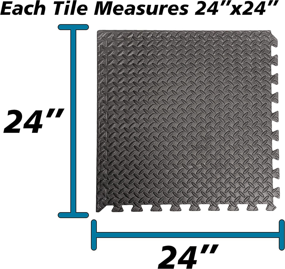 120 Sq Ft/30 Interlocking Foam Tiles ½" Thick Exercise Mat - Soft & Comfortable