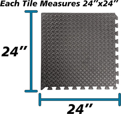 120 Sq Ft/30 Interlocking Foam Tiles ½" Thick Exercise Mat - Soft & Comfortable