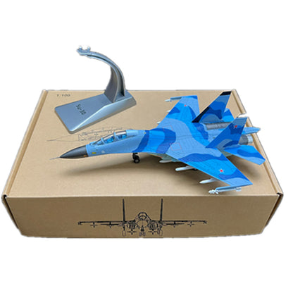 1/100 Russian Air Force SU-30MKK fighter Diecast Plane Aircraft Model Diaplay