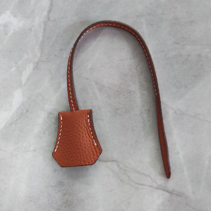 Real Cowhide Leather Clochette Bag Charm Gold/ Silver Padlock & Key for Handbags