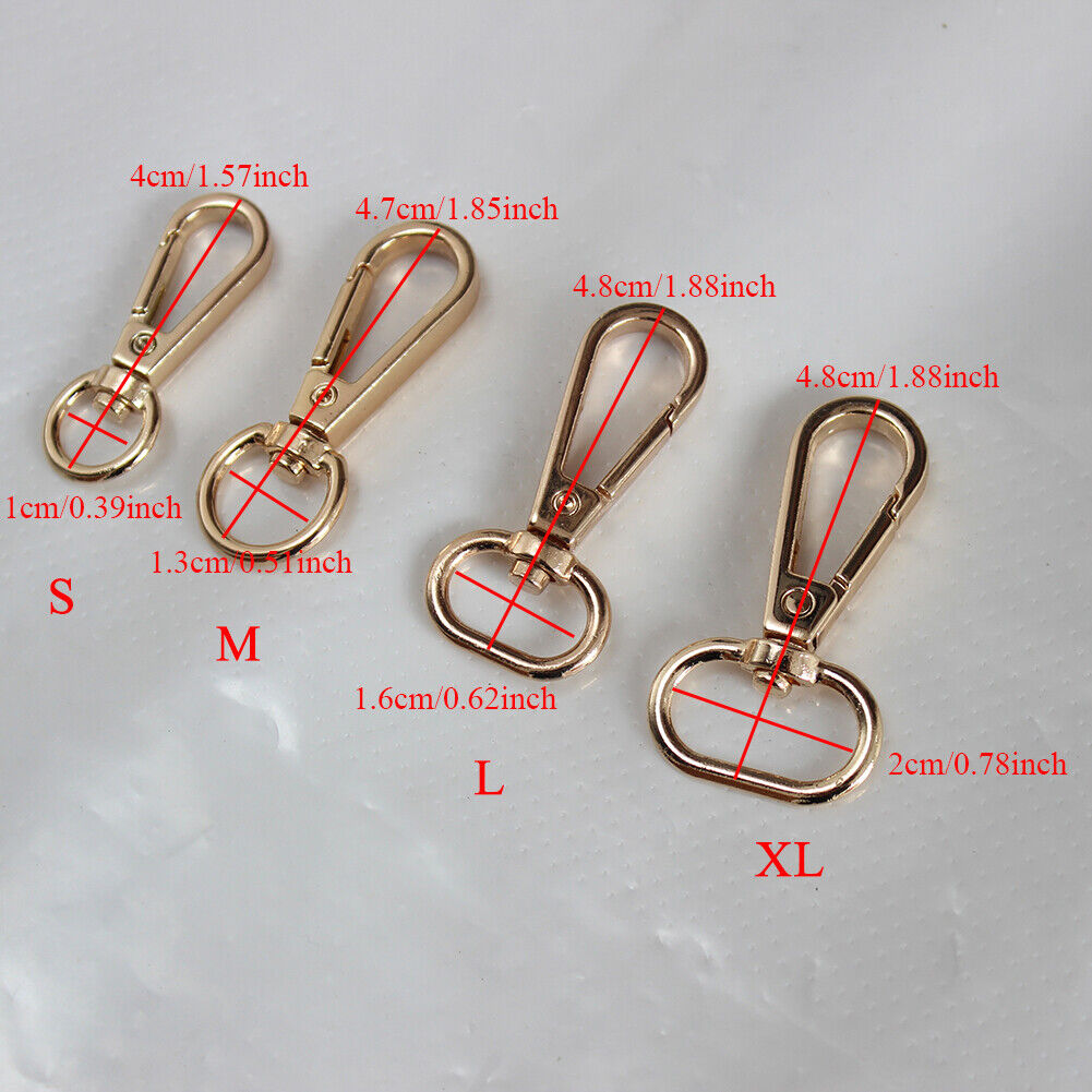 5PCS 4 Sizes Metal Swivel Trigger Lobster Clasp Hook Key Chain DIY Bag Parts ಇ