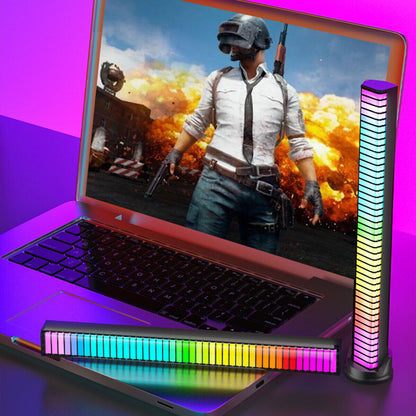 64 RGB LED Atmosphere Strip Light Bar Home Music Sound APP Control Rhythm Lamp