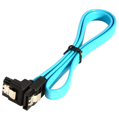 SATA III Cable 6Gbps 90 Degree Right Angle Locking Latch 18 Inches for HDD Lot