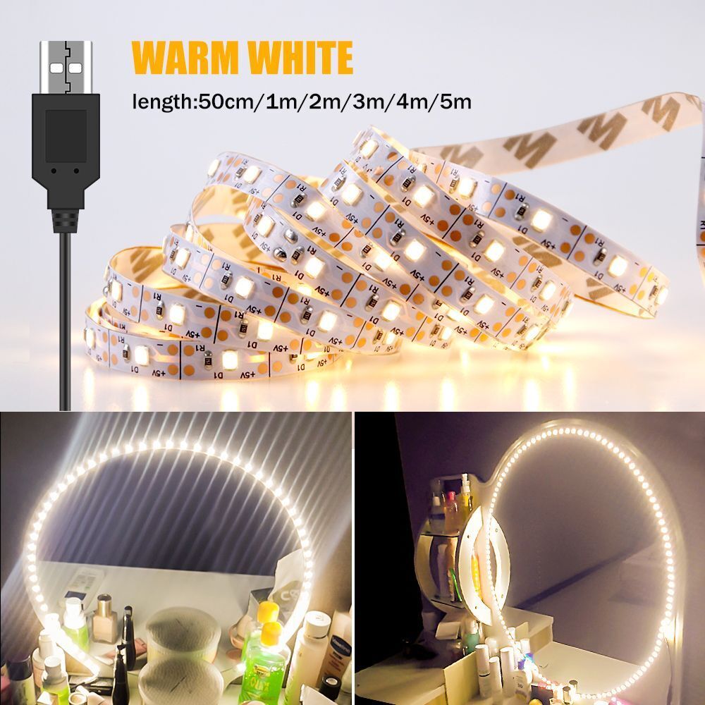 Makeup Mirror Lamps Tape LED Strip Hollywood Vanity Dressing Table Wall Lights