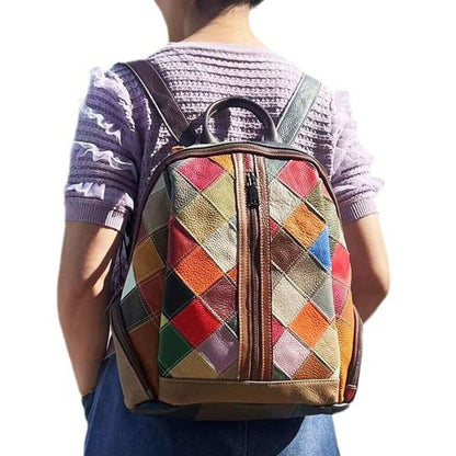 New Designer Cow Leather Colorful (random) Bag, Women's Backpack Travel Bag