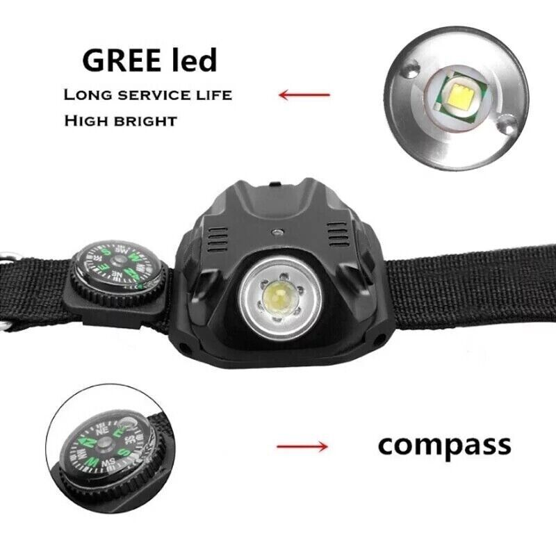 Reloj Super Briilante Tactico Potente Autodefensa Recargable Pulsera Impermeable