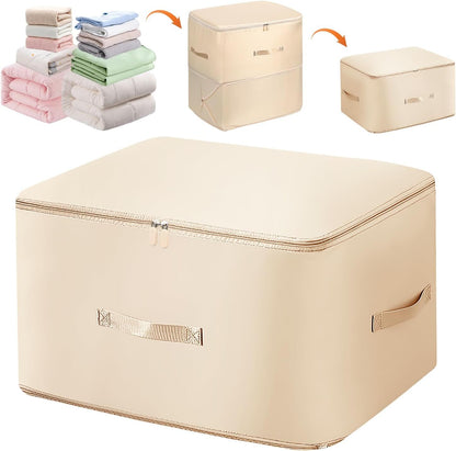 2/4Pcs Wardrobe Storage Bags Zipped Clothes Organizer Underbed Cube Closet Boxes