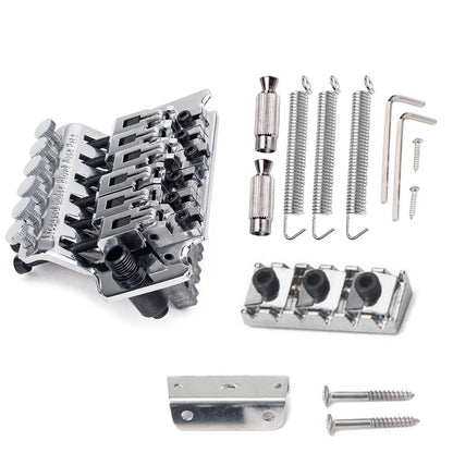 1Set Electric Guitar Tremolo System Double Locking Bridge Silver For Floyd Rose;