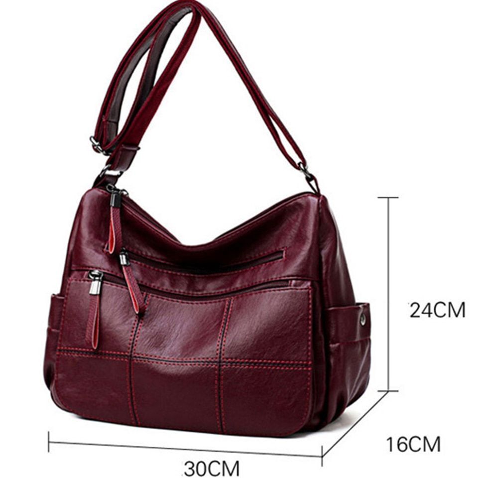 Genuine Leather Shoulder Messenger Luxury Handbags Bag Crossbody Bag Polyester