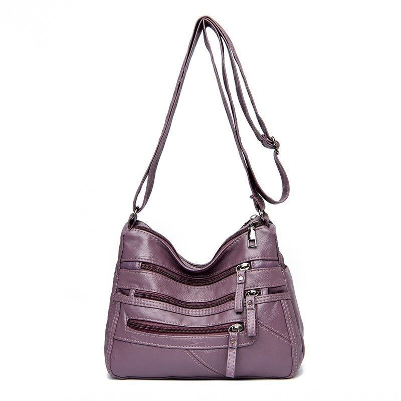 High Quality Soft Leather Shoulder Bags Multi-Layer Crossbody Bag Handbag Purse