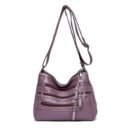 High Quality Soft Leather Shoulder Bags Multi-Layer Crossbody Bag Handbag Purse