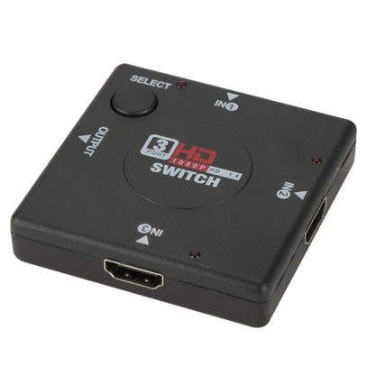 10.2G Data Transfer Speed Square Box 3-Port HDMI Switcher 3 in 1 out 1080p 3D