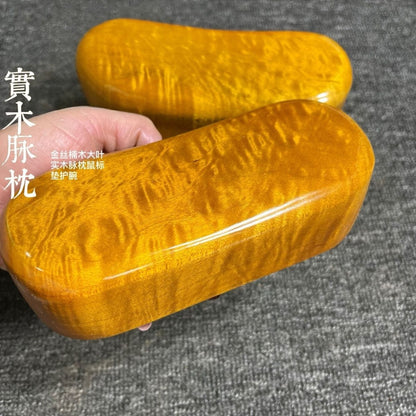 Golden Nanmu Pulse Pillow 10×6×3cm Mouse Wrist Rest Chinese Medicine Pad