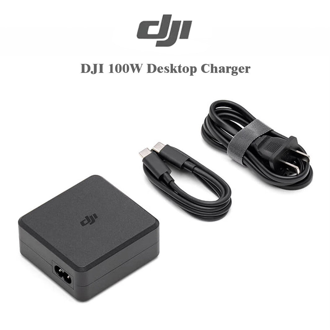 DJI 100W Desktop Charger – Dual USB‑C Fast Charge for Mavic 3/Air 3/Avata