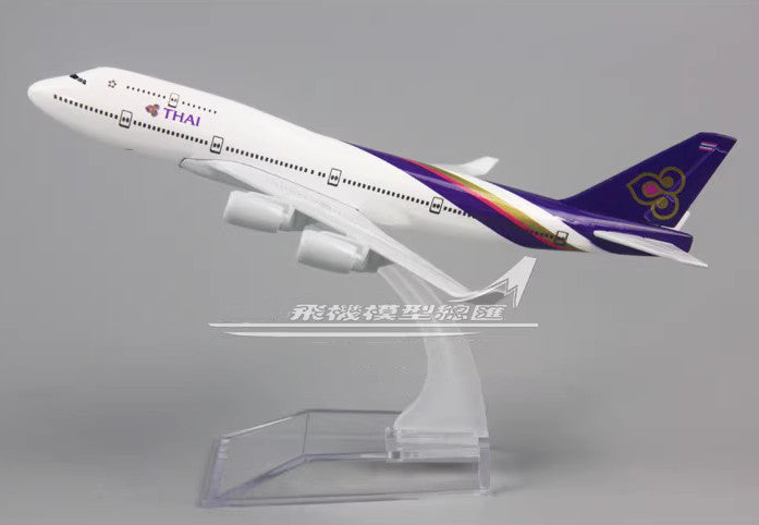 16CM Thai Boeing 747-400 Passenger Plane Diecast Airplane Metal Aircraft Model