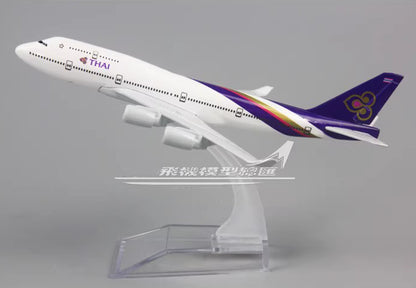 16CM Thai Boeing 747-400 Passenger Plane Diecast Airplane Metal Aircraft Model