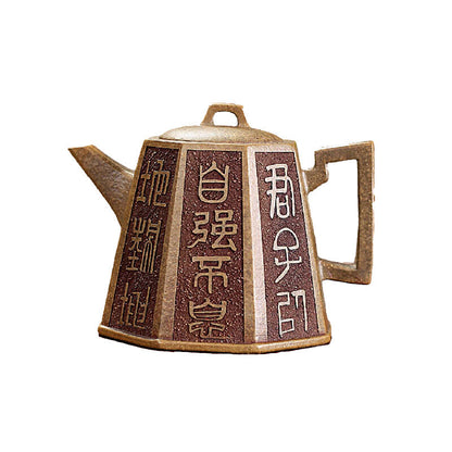 260ml Real Yixing Zisha Clay Tea Pot Chinese Character Carved Jinglan Pot Marked