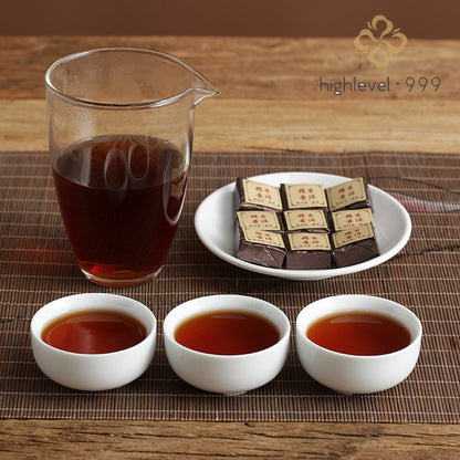 500g Ripe Puer Square Brick Nuomixiang Menghai Yunnan Big Tree Compressed Tea