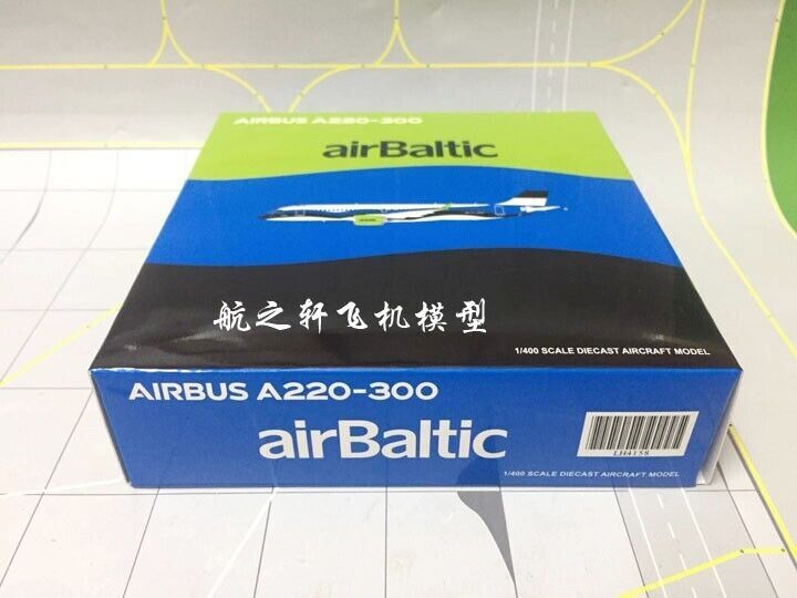 1:400 JC Wings airBaltic AIRBUS A220-300 Passenger Airplane Diecast Plane Model