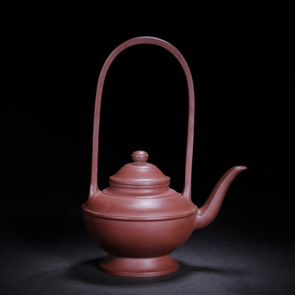 Chinese Yixing Zisha Clay Handmade Exquisite Teapot（美林提梁 底款：韩美林）