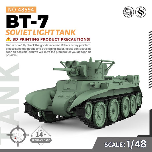 SSMODEL SS48594 1/48 Military Model Kit Soviet BT-7 Light Tank