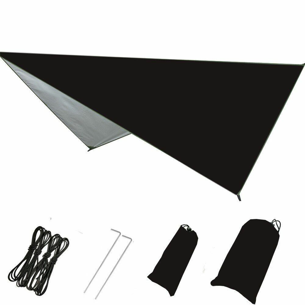 3*3M Hammock Waterproof Rain Fly Tent Portable Sun Shelter UV Protection 750 g