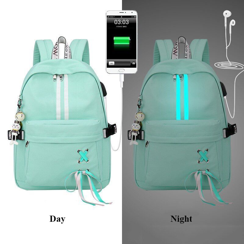 Anti Theft Reflective Waterproof Backpack School Bag Travel Rucksack 30*40*13 CM